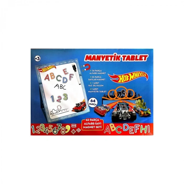 HOTWHEELS HW2236 MANYETİK TABLET ALFABE-SAYILAR MAGNET SETİ