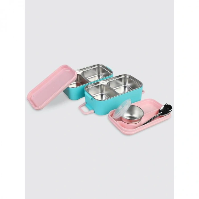 UZSPACE VGN-8023-8054 PASLANMAZ ÇELİK YEMEK KABI - LUNCH BOX  1200 ML CYAN GREEN