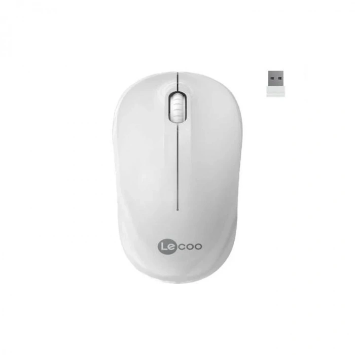 LENOVO LECOO WS206 1200 DPI 3 TUŞLU KABLOSUZ OPTİK MOUSE BEYAZ