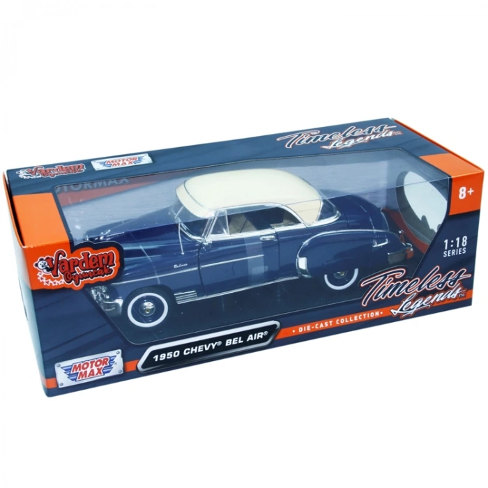 VARDEM  73111 MOTOR MAX 1:18 SÜRTMELİ METAL ARABA 1950 CHEVY BEL AIR