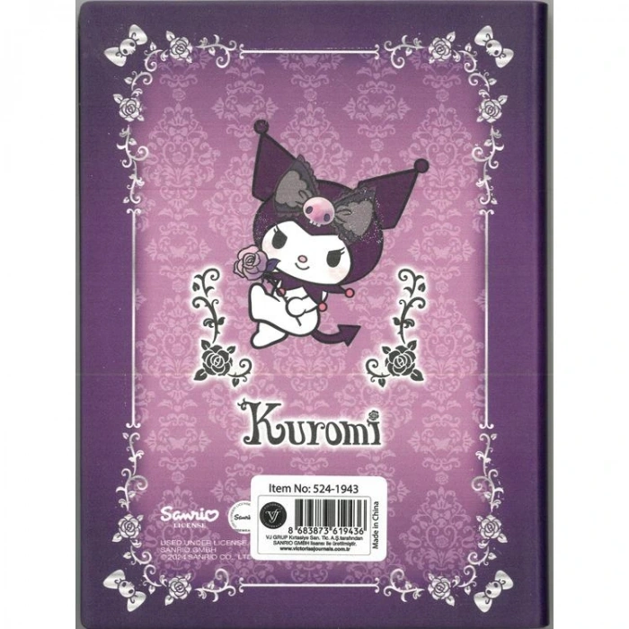 VICTORIAS JOURNALS 524-1943 KUROMI SMYTH FLEXY ESNEK VEGAN DERİ KAPAKLI 13X18 80 GR. 80 YAPRAK ÇİZGİLİ DEFTER