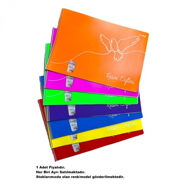 ÇINAR Ç33007  BÜYÜK BOY SPİRALLİ (33x48cm) 25 YP. RESİM DEFTERİ  - TEKLİ