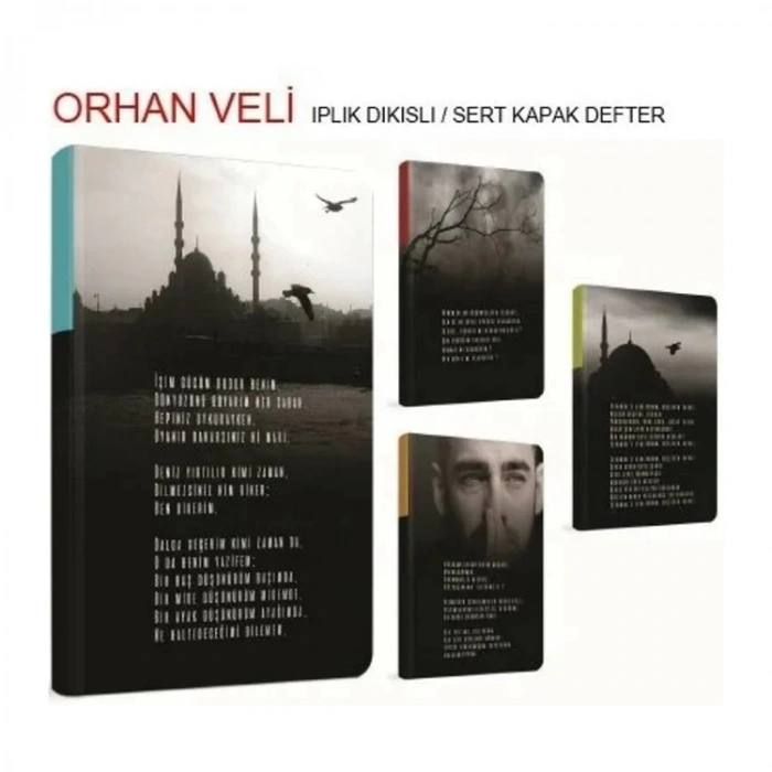 GIPTA ORHAN VELİ İPLİK DİKİŞLİ SERT KAPAK 13X21 120YP. ÇİZGİSİZ DEFTER