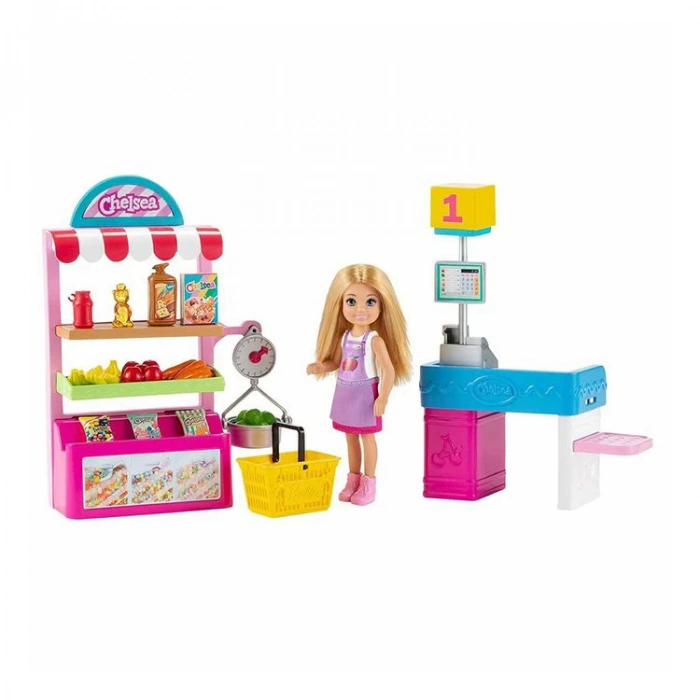 MATTEL GTN67 CHELSEA MESLEKLERİ ÖĞRENİYOR OYUN SETİ - MARKET ÇALIŞANI