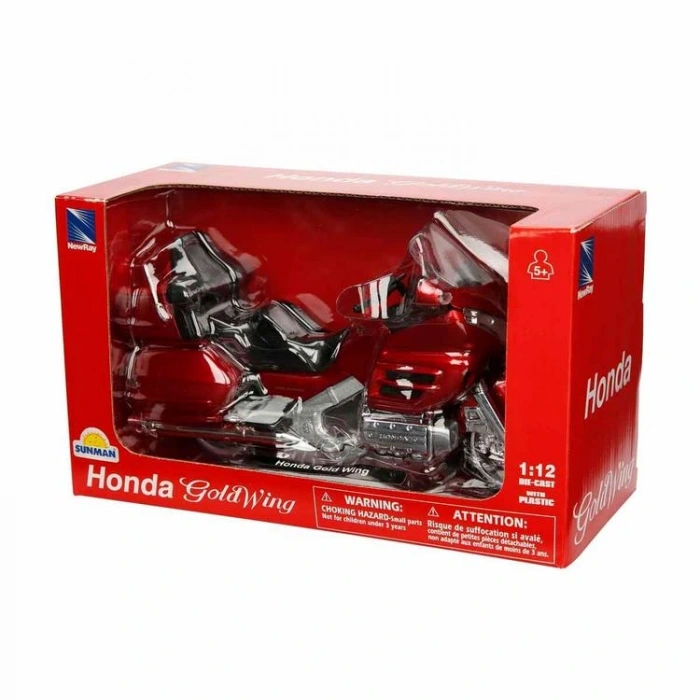 SUNMAN 57253A HONDA GOLD WİNG MOTOSİKLET 1:12 KIRMIZI 5+