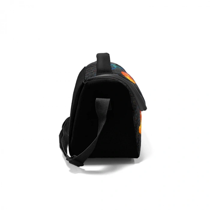 CORAL HIGH 11783 KIDS SİYAH GRİ BASKETBOL DESENLİ THERMO BESLENME ÇANTASI