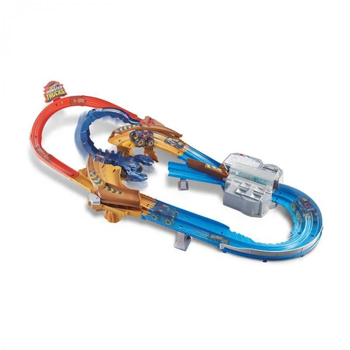 HOT WHEELS GTL33 MONSTER TRUCKS SCORPION STING RACEWAY OYUN SETİ