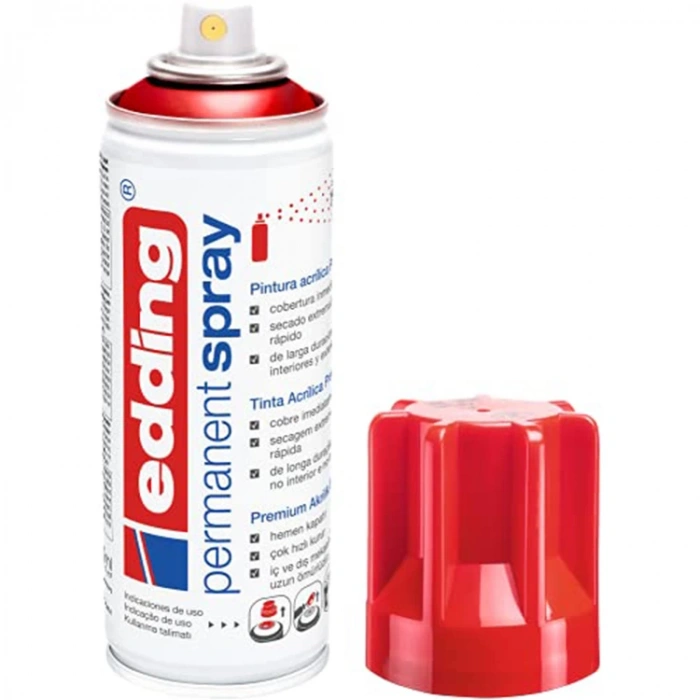 EDDİNG 5200952 PERMANENT AKRİLİK SPREY BOYA TRAFFIC RED GLOSSY 200ML