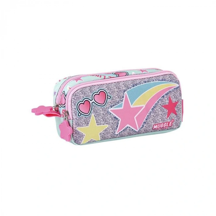 MUGGLE MU-5715 BE LIKE A STAR 2 BÖLMELİ KALEM ÇANTASI