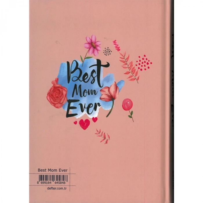 DEFFTER POSITIVE / BESTMOM EVER SERT KAPAK A5 ÇİZGİLİ DEFTER 96 YP
