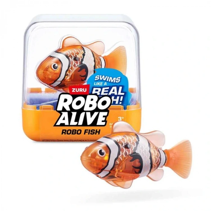 GIOCHI ZURU RBF00220 ROBO ALIVE FISH HAREKETLİ SUDA RENK DEĞİŞTİREN BALIK 3 + TEKLİ