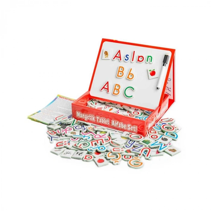 DİYTOY MANYETİK TABLET ALFABE EĞİTİM SETİ VE YAZI TAHTASI 97 PARÇA
