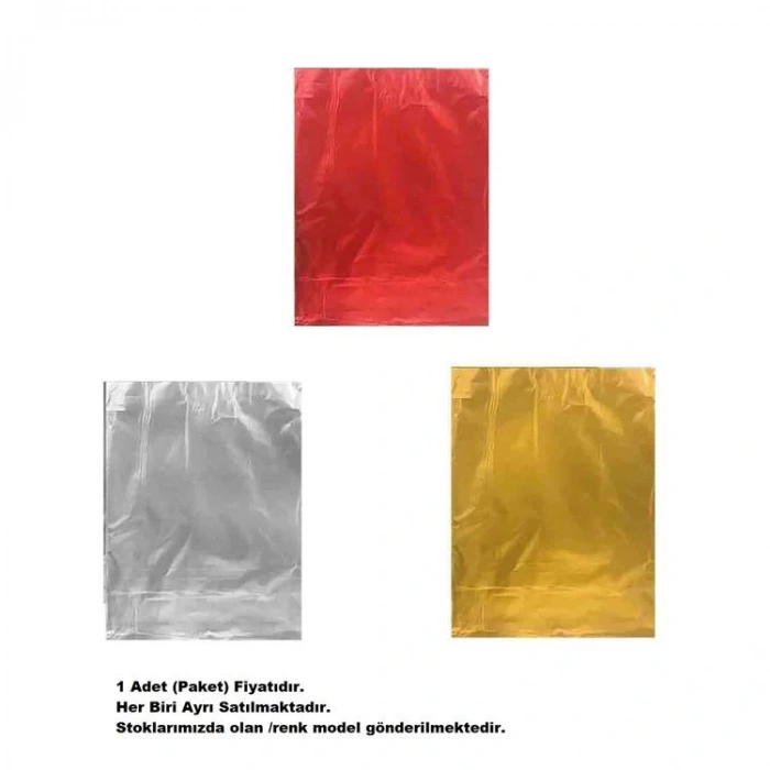 SAN METALİZE LÜKS YAPIŞKANLI HEDİYE POŞETİ 17X25 (50 Adet) 1 PAKET