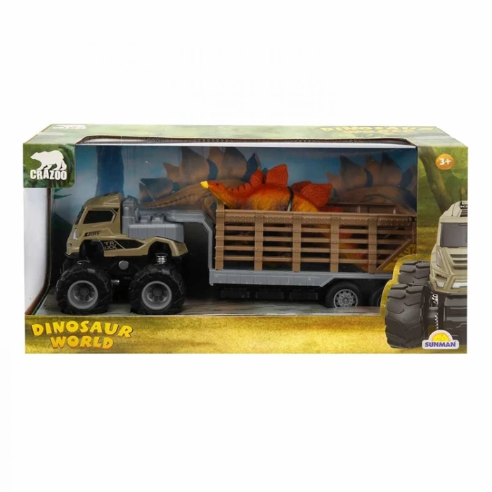 SUNMAN KLX600-161 ARABA RÖMORK  DİNOZOR WORLD OYUN SETİ