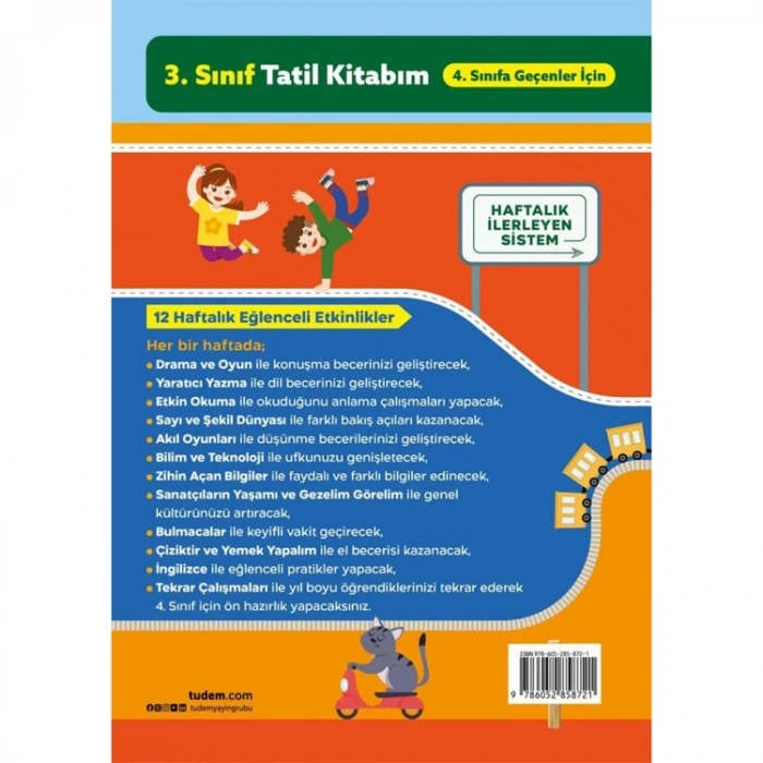 TUDEM 3. SINIF TATİL KİTABIM ( 4.SINIFA GEÇENLER İÇİN)