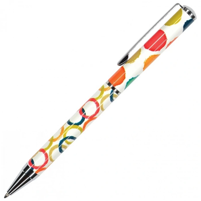 BRUNO VISCONTI DOLCE VITA  0.7mm KUTULU METAL GÖVDE GEOMETRİK ŞEKİLLER TÜKENMEZ KALEM 20-0252/02