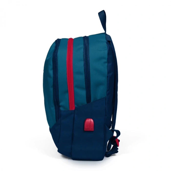 CORAL HIGH 23448 CİVİT LACİVERT USB + AUX SOKETLİ DÖRT BÖLMELİ SIRT ÇANTASI