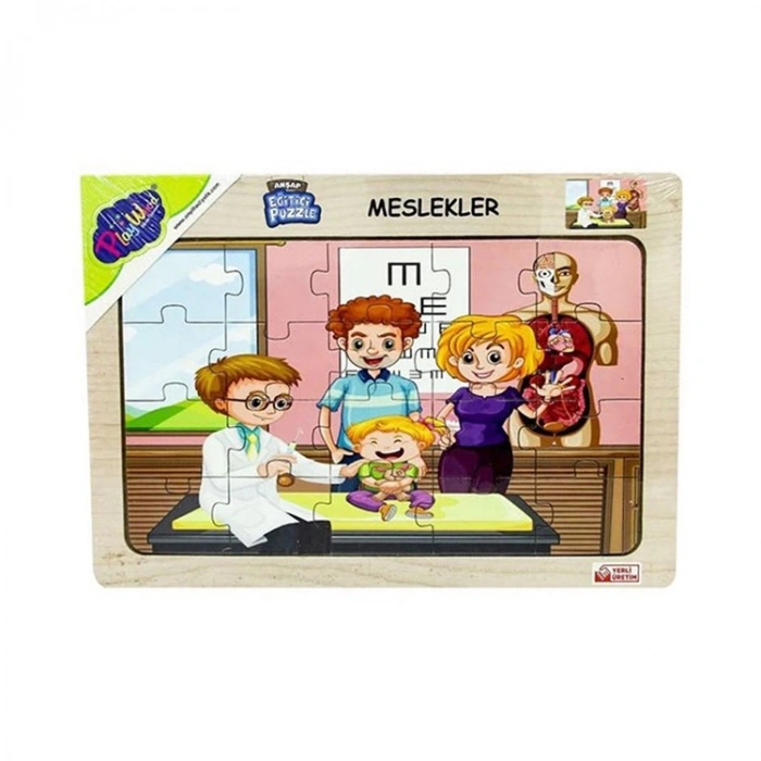 ONYIL 121/122/123/124 AHŞAP EĞİTİCİ PUZZLE/YAPBOZ MESLEKLER 20 PARÇA