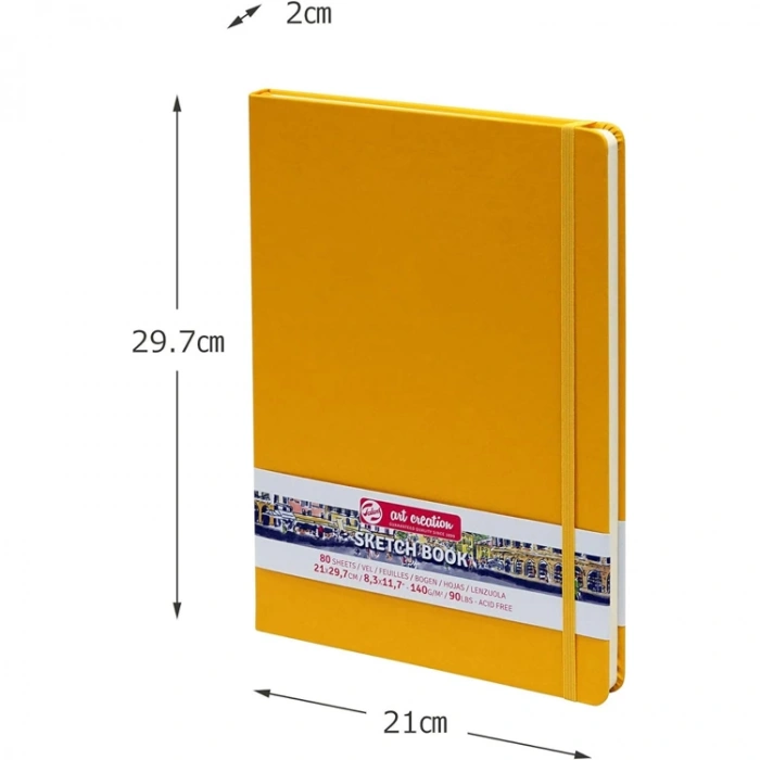 TALENS ART CREATION SKETCHBOOK 21X30 cm 140 gr. 80YP. ESKİZ DEFTERİ ALTIN SARI - RT9314113M