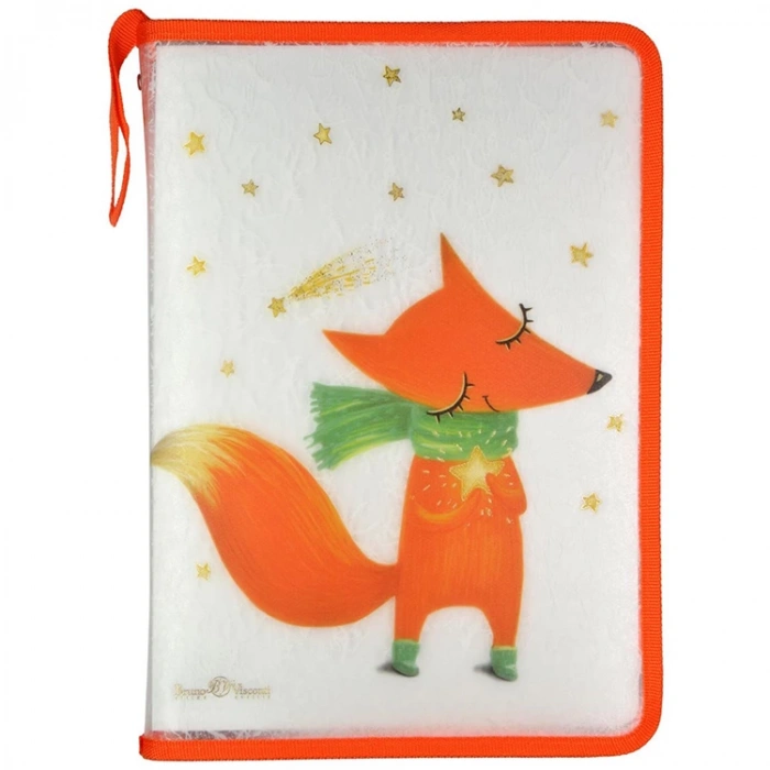 BRUNO VISCONTİ 14-032/03  A4  FERMUARLI DOSYA TİLKİ