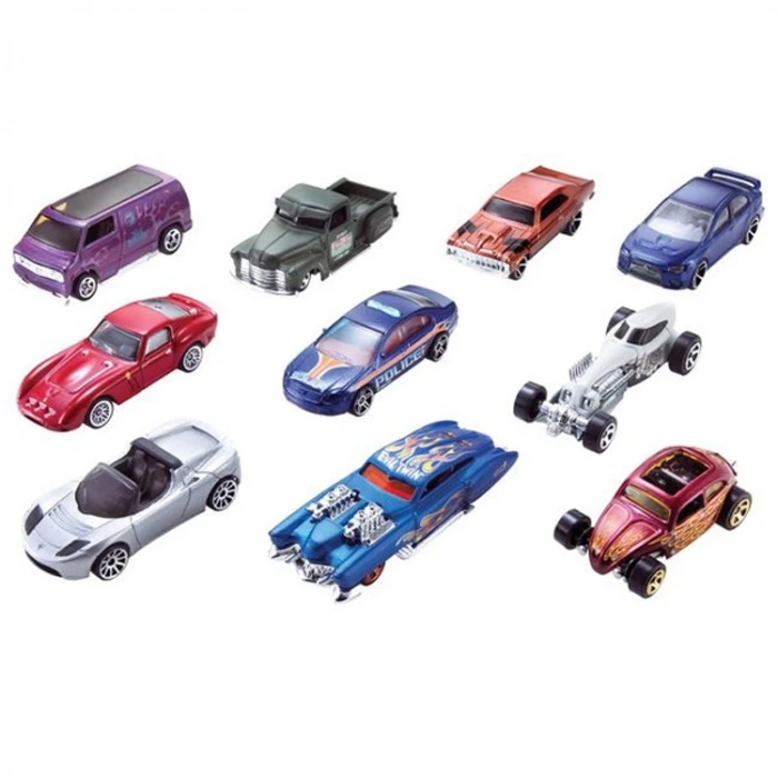 MATTEL 54886 HOTWHEELS ARABA SETİ 10LU