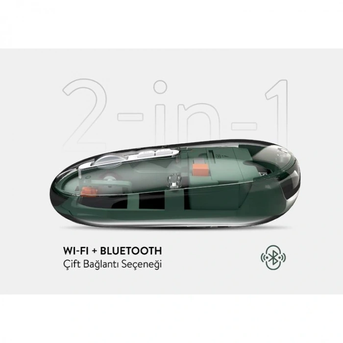 EVEREST SM-BT29 GLASSY USB GRİ TRANSPARAN BLUETOOTH VE 2.4GHZ KABLOSUZ MOUSE