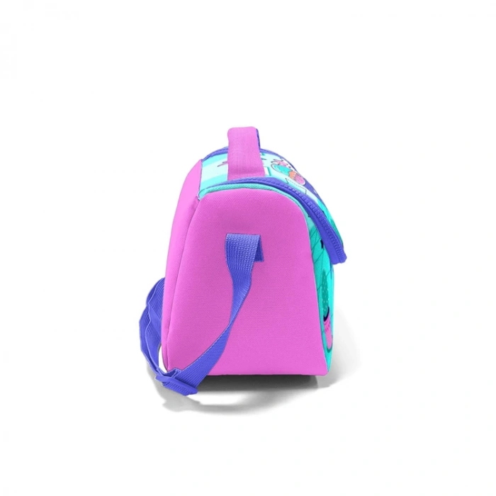 CORAL HIGH 11751 KIDS TURKUAZ PEMBE DONDURMALI KEDİ DESENLİ THERMO BESLENME ÇANTASI