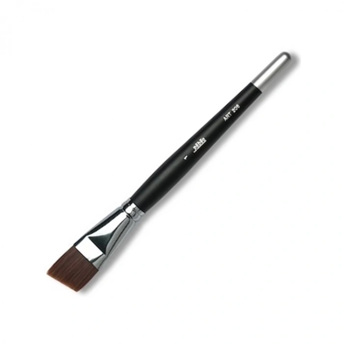 PEBEO 208/1 SENTETİK YASSI KESİK K.SAP YAĞLI AKRİLİK FIRÇA SİYAH NO:1