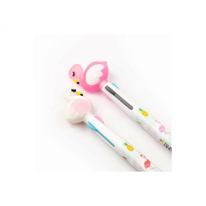 MİKRO MK-102  3 RENK BASMALI TÜKENMEZ KALEM FLAMİNGO