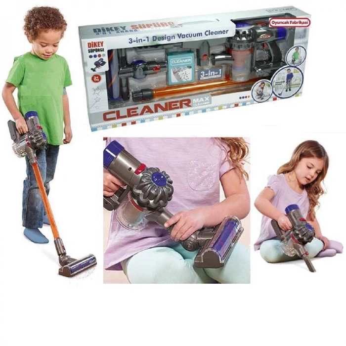 VARDEM HUA-1009 OYUNCAK DİKEY SÜPÜRGE 3Ü 1 ARADA DELUXE SET