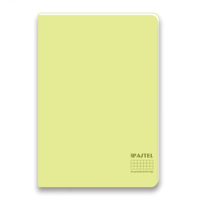 KESKİN PASTEL DİKİŞLİ PP KAPAK LIGHT DEFTER A4 60 YP. KARELİ