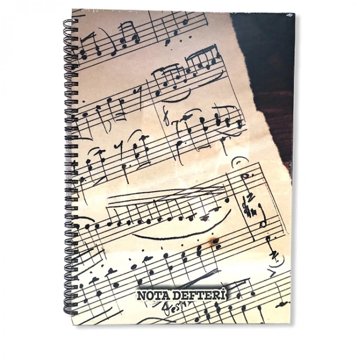 KESKİN COLOR SERT KAPAK MÜZİK DEFTERİ A4 SPİRALLİ 80 YP.