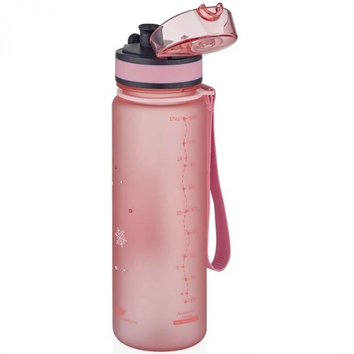 UZSPACE MATARA TRITAN SOFT TOUCH 3026 500 ML GLOW PINK-SNOW MAN