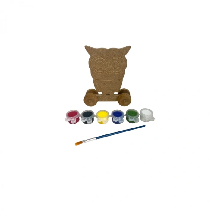 MİART AHŞAP OYUNCAK BOYAMA SETİ 18 BAYKUŞ