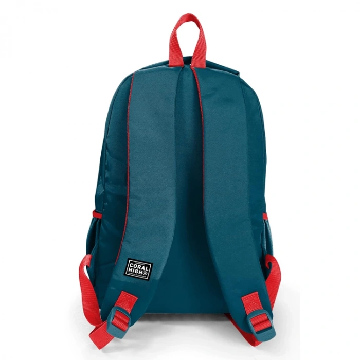 CORAL HIGH 14389 KIDS ÇİVİT KIRMIZI ASTRONOT DESENLİ ÜÇ BÖLMELİ OKUL SIRT ÇANTASI