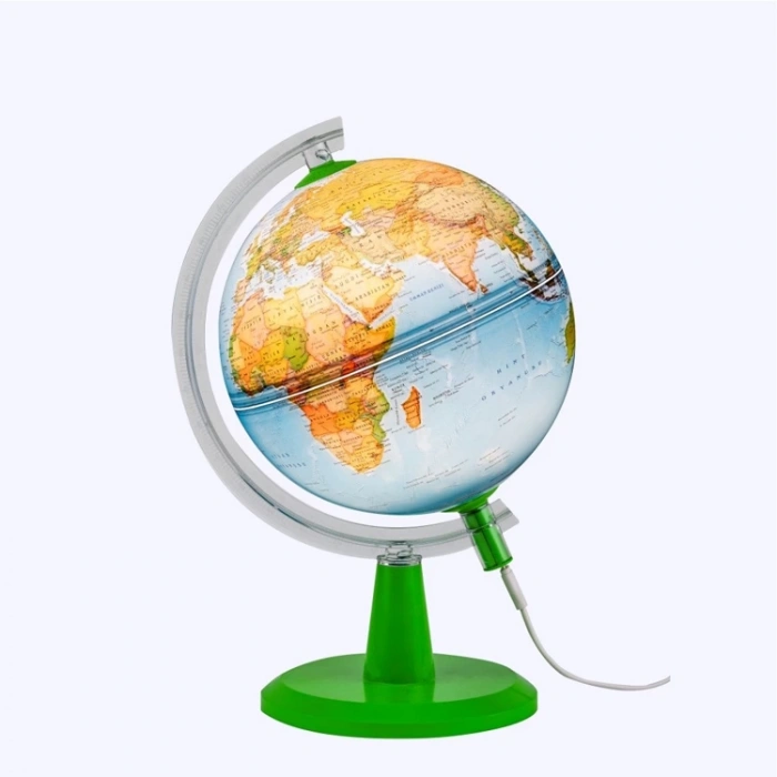 GÜRBÜZ 20 CM GRAFİK STANDLI FİZİKİ IŞIKLI KÜRE