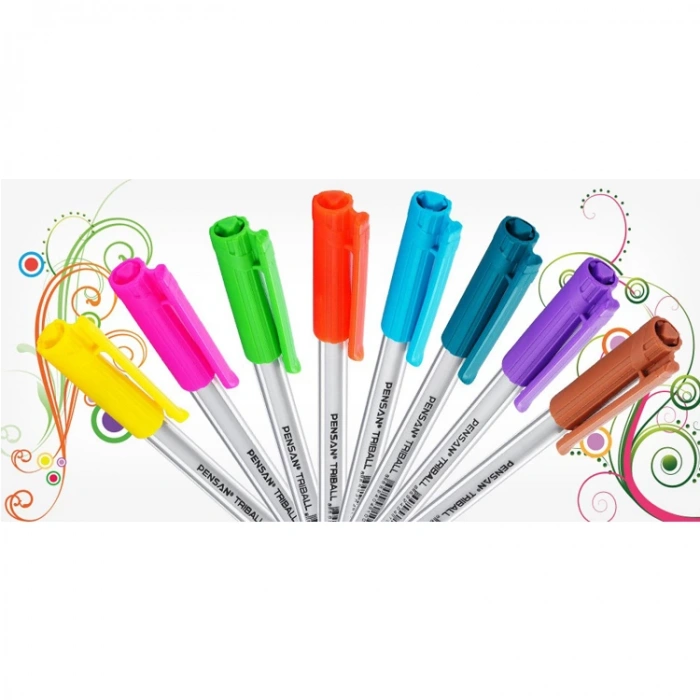 PENSAN TRIBALL TÜKENMEZ KALEM 1mm. KIRMIZI