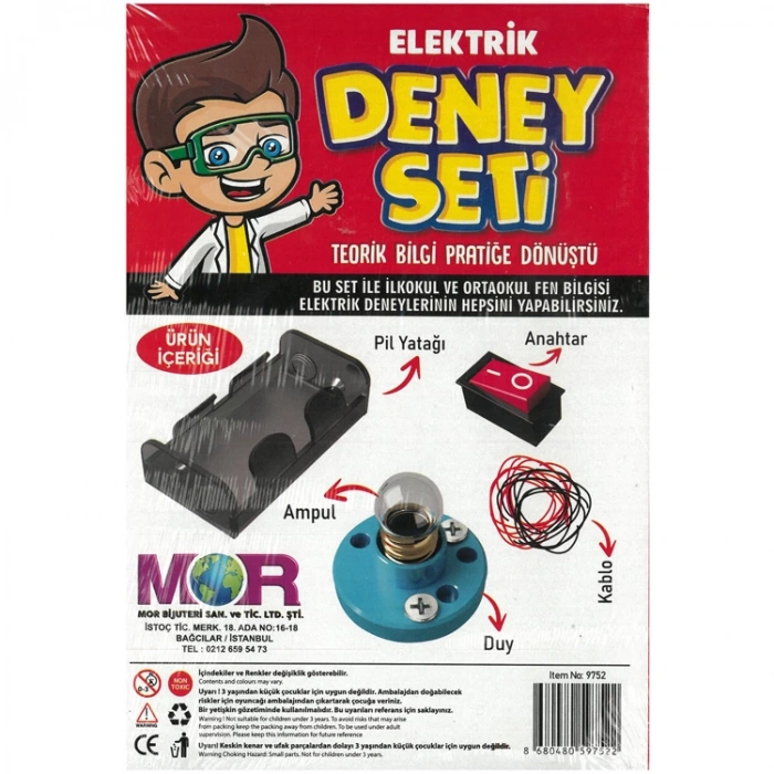 MORTOYS 9752 ELEKTRİK DENEY SETİ KUTULU