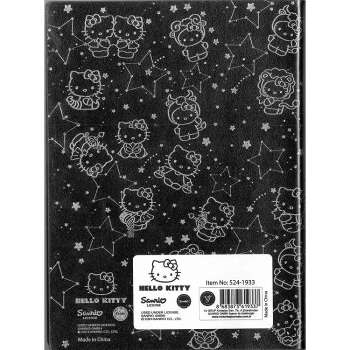 VICTORIAS JOURNALS 524-1933 HELLO KITTY SMYTH FLEXY ESNEK VEGAN DERİ KAPAKLI 13X18 80 GR. 80 YAPRAK ÇİZGİLİ DEFTER