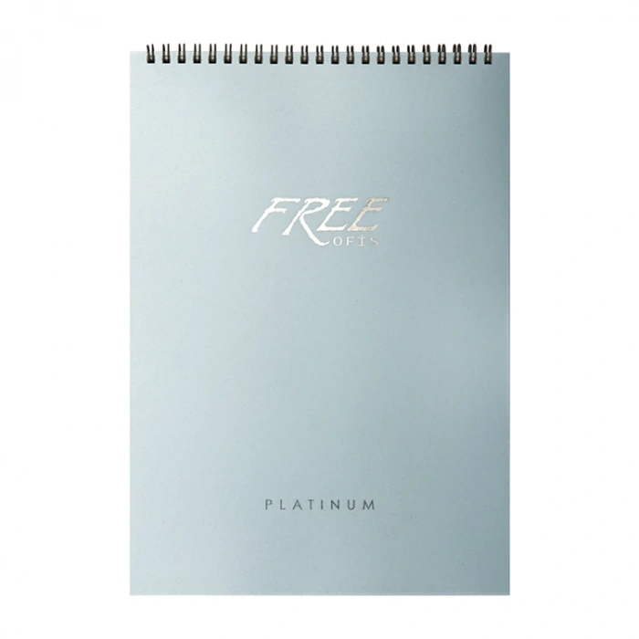 KESKİN FREE PLATİNUM PP KAPAK SPİRALLİ BLOKNOT A4 80 YP. KARELİ