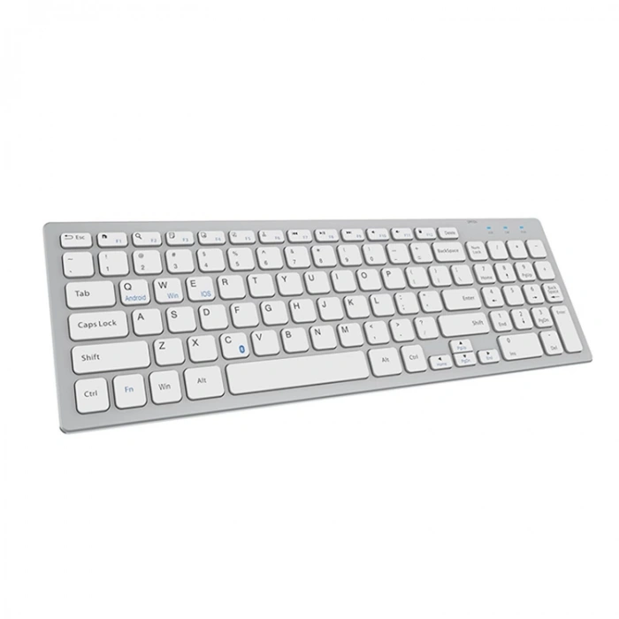 EVEREST KB-80W 2.4Ghz ULTRA İNCE Q MAC/WİN/ANDROİD/IOS UYUMLU KABLOSUZ KLAVYE BEYAZ-GÜMÜŞ