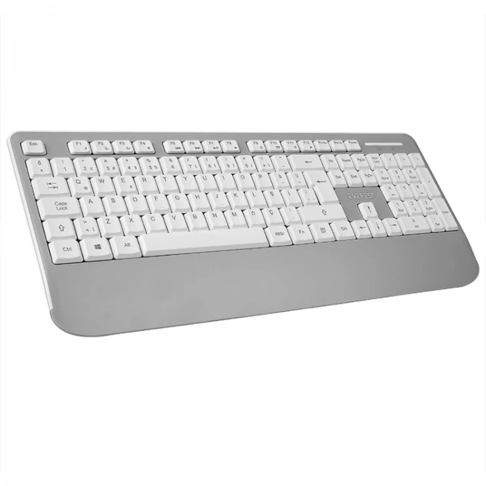 EVEREST KM-6176 OFFICAL KABLOSUZ COMBO Q MULTİMEDİA KLAVYE + MOUSE SET BEYAZ-GRİ