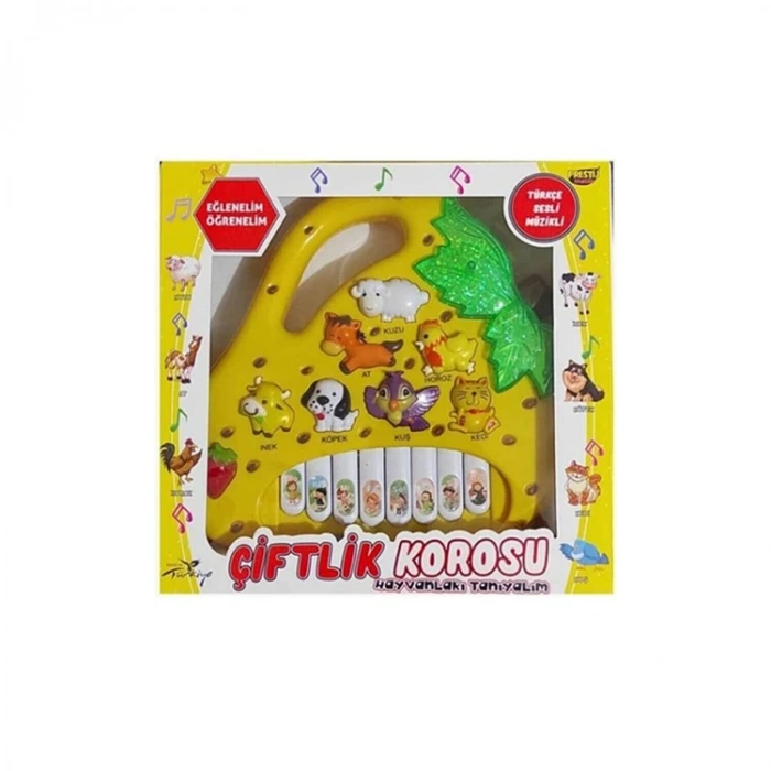 PRESTİJ PR22 HAYVANLARI TANIYALIM TÜRKÇE SESLİ MÜZİKLİ ÇİFTLİK KOROSU ÇİLEK PİYANO