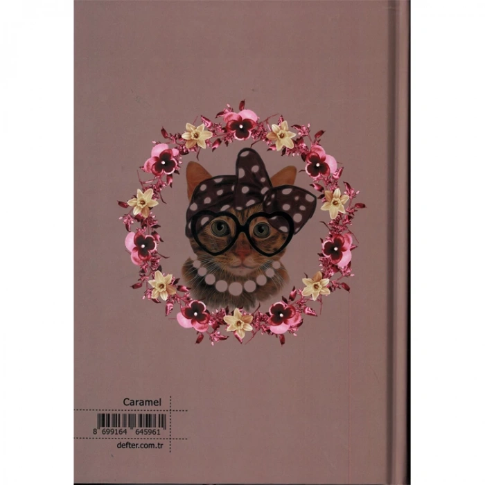 DEFFTER ANIMALS / CARAMEL SERT KAPAK A5 ÇİZGİLİ DEFTER 96 YP
