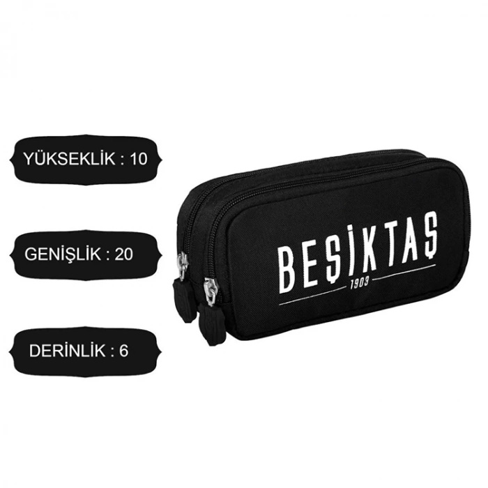 ME BEŞİKTAŞ 24333 1903 İKİ BÖLMELİ KALEM ÇANTASI SİYAH
