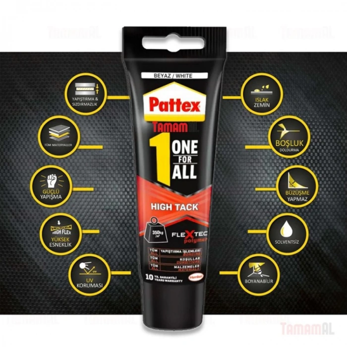 PATTEX 2423644 ONE FOR ALL KUVVETLİ GENEL YAPIŞTIRICI BEYAZ 142 GR