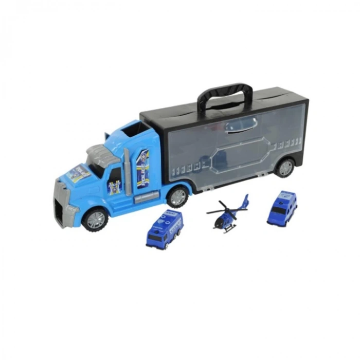 HEROES TOYS ERN-876 ÇANTALI POLİS TAŞIYICI TIR SETİ