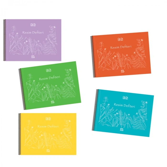 GIPTA ECO FRESCO 35X50 SPİRALLİ PP KAPAK 25 YP RESİM DEFTER