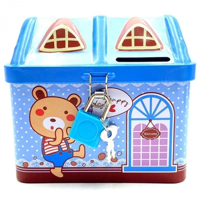 GİFTZEN S-23 EV ŞEKLİNDE KİLİTLİ METAL KUMBARA 3+ - TEKLİ