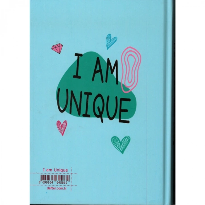 DEFFTER POSITIVE / I AM UNIQE SERT KAPAK A5 ÇİZGİLİ DEFTER 96 YP